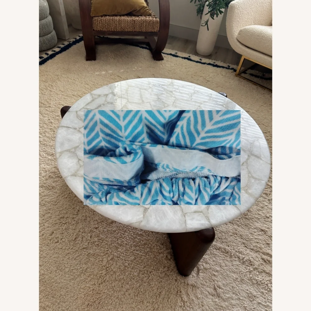 Wrap Around Blue Towel with Velcro and Pink Headband. NWOT